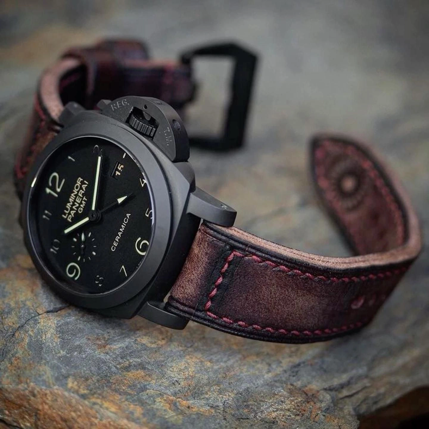 Correa de cuero reloj artesanal
